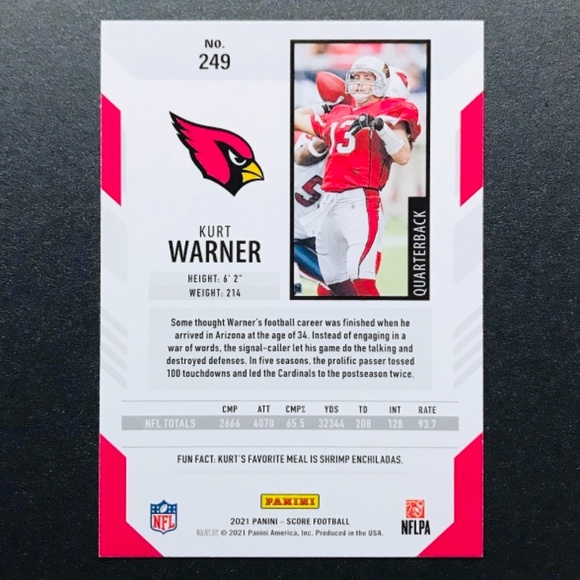 Kurt Warner - 2021 Score #249 - Picture 2 of 2